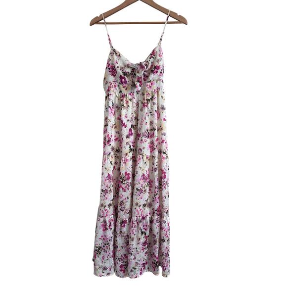 NSR Cloral Floral Front Cutout Midi Dress Size Medium - Picture 1 of 4
